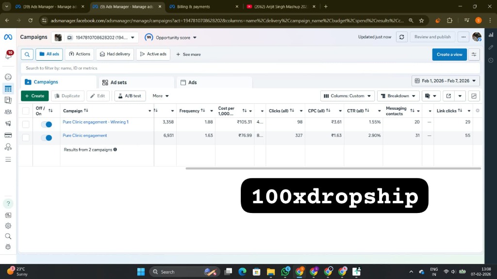 Ads Manager Results