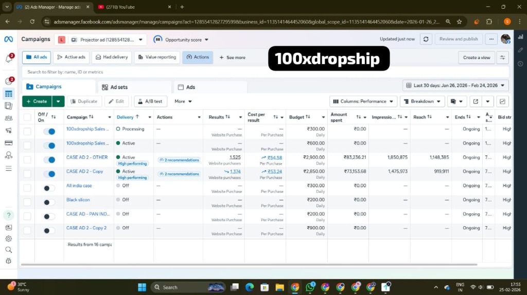 Ads Manager Results